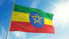 An Ethiopian flag flaying in Ethiopia, which has recently suspended international adoption